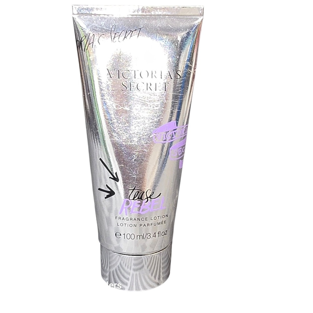 Victorias Secret Tease Rebel Fragrance Lotion 3.4 fl oz 100ml Silver Tube
